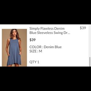 LULU’s Blue sleeveless dress